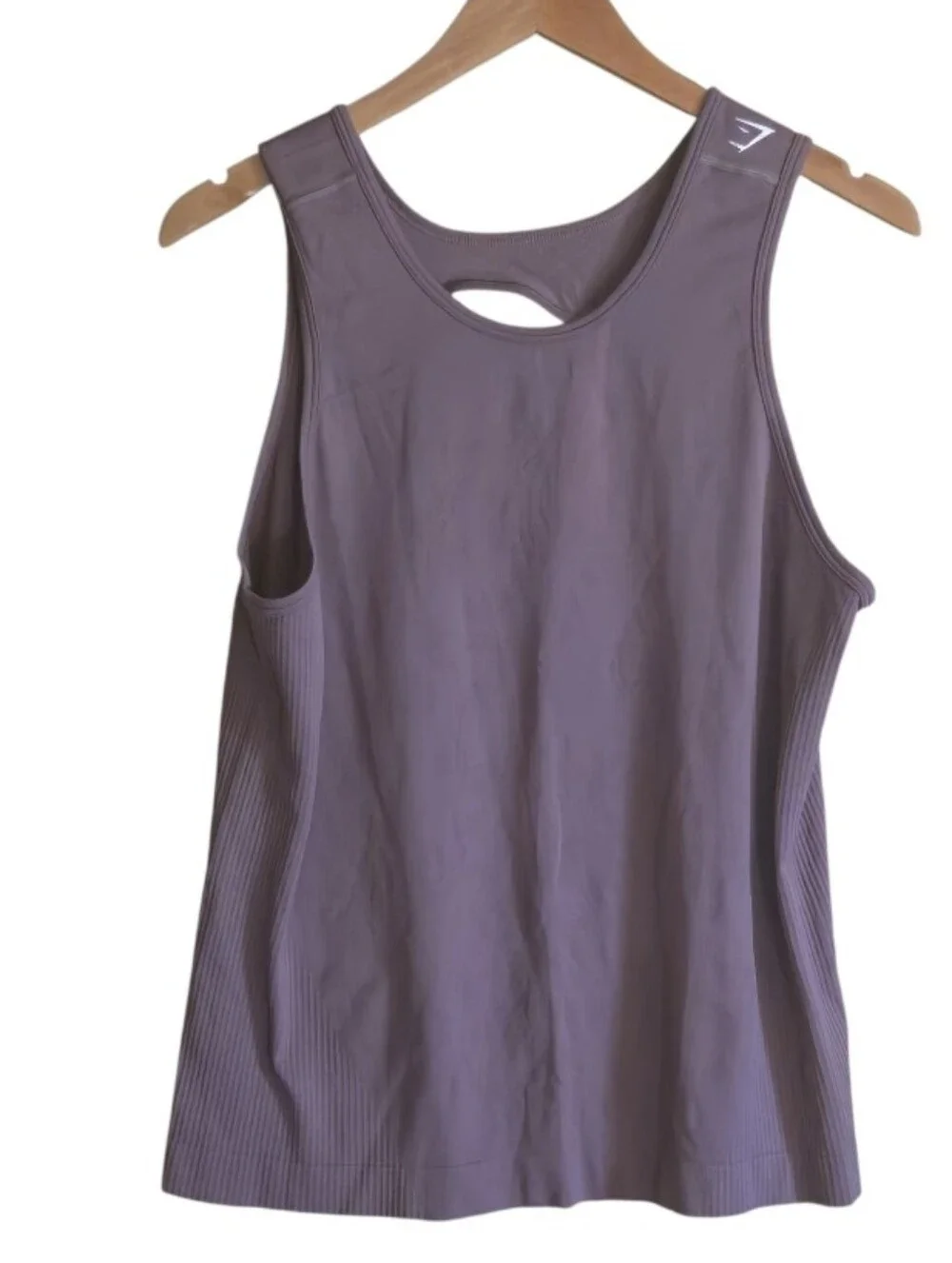 Gymshark Cut-out Back Tank Top Mauve Lilac - Picture 3 of 4